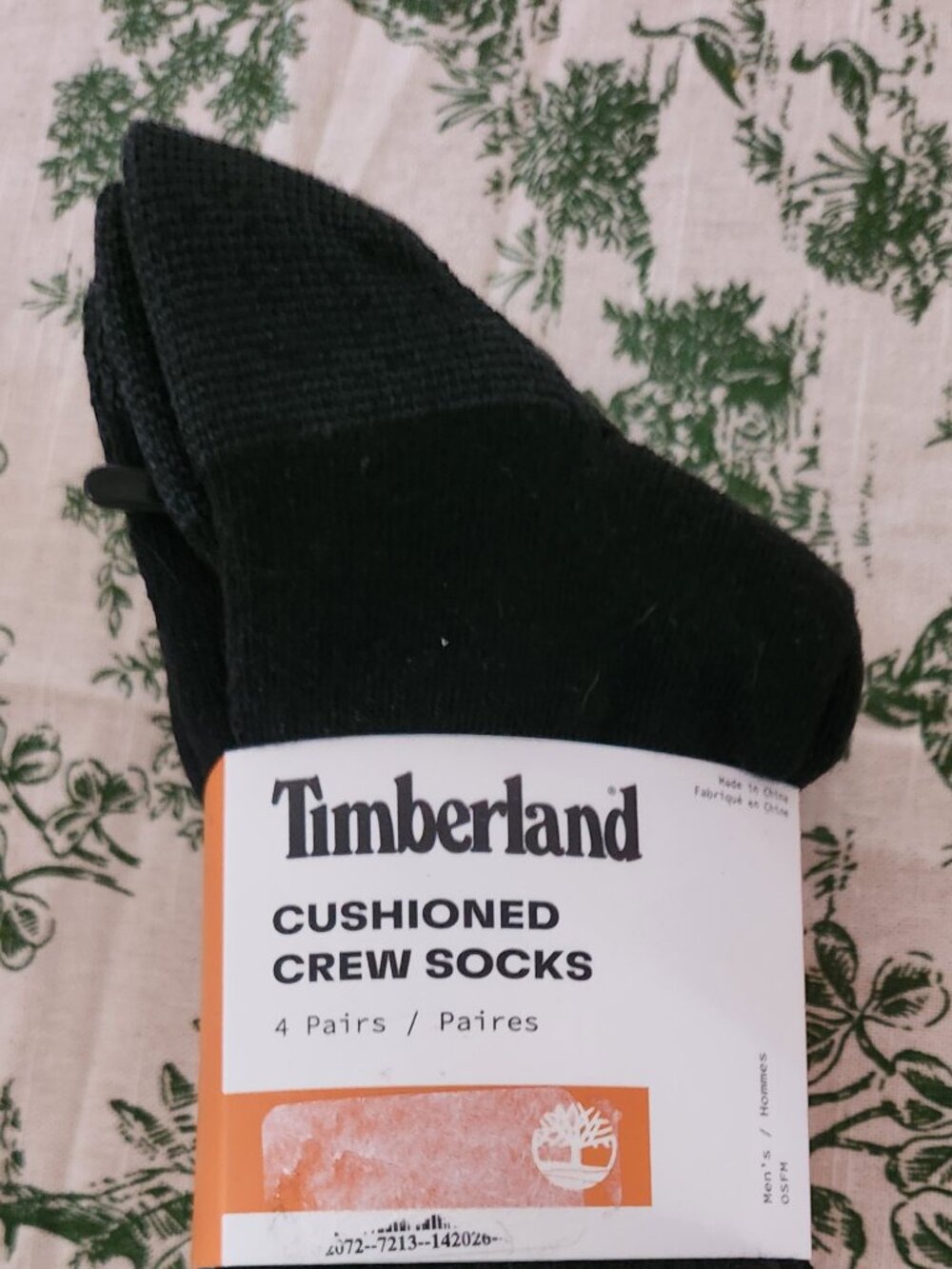 4 Pair Timberland Cushioned Crew Socks Compression Arch